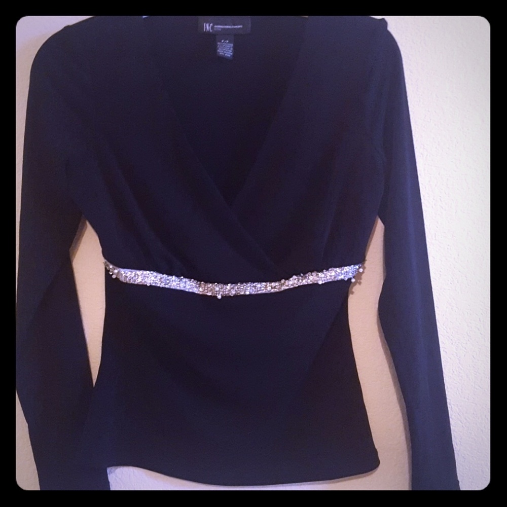 INC embellished top small petite